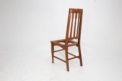 Two Glasgow-Style Arts & Crafts Oak Armchairs & a Single Matching Dining Chair - Thumbnail 5
