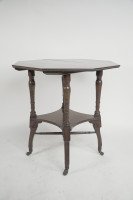 Jas Shoolbred Aesthetic Movement Walnut Octagonal Centre Table - Thumbnail 3