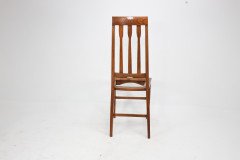 Two Glasgow-Style Arts & Crafts Oak Armchairs & Single Matching Dining Chair - Thumbnail 6