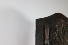 Margaret Gilmour Arts & Crafts Brass Wall Sconce with Stylised Floral Decoration - Thumbnail 7