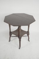 Jas Shoolbred Aesthetic Movement Walnut Octagonal Centre Table - Thumbnail 4