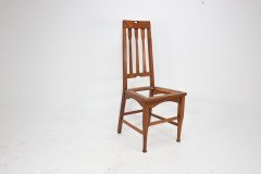 Two Glasgow-Style Arts & Crafts Oak Armchairs & Single Matching Dining Chair - Thumbnail 9