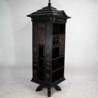 Seymour Easton. A Gothic Revival Ebonised Tabard Inn Library Revolving Bookcase - Thumbnail 6