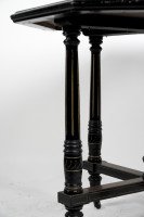 Gillows, attributed. Aesthetic Movement Ebonized Mahogany Centre Table with Amboyna Top - Thumbnail 5