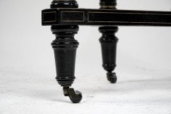 Gillows, attributed. Aesthetic Movement Ebonized Mahogany Centre Table with Amboyna Top - Thumbnail 6
