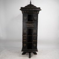 Seymour Easton. A Gothic Revival Ebonised Tabard Inn Library Revolving Bookcase - Thumbnail 10