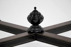 Gillows, attributed. Aesthetic Movement Ebonized Mahogany Centre Table with Amboyna Top - Thumbnail 7