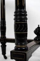 Gillows, attributed. Aesthetic Movement Ebonized Mahogany Centre Table with Amboyna Top - Thumbnail 11