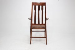 Two Glasgow-Style Arts & Crafts Oak Armchairs & Single Matching Dining Chair - Thumbnail 22
