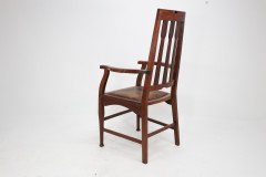 Two Glasgow-Style Arts & Crafts Oak Armchairs & Single Matching Dining Chair - Thumbnail 23