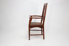 Two Glasgow-Style Arts & Crafts Oak Armchairs & Single Matching Dining Chair - Thumbnail 24