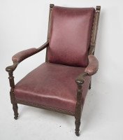 Henry William Batley Attributed, Jas. Shoolbred. Aesthetic Movement Oak Armchair - Thumbnail 3