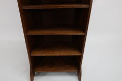 Liberty & Co., An English Arts & Crafts Oak Bookcase, with Shaped Upper Details - Thumbnail 11