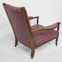 Henry William Batley, attributed. Jas. Shoolbred. An Aesthetic Movement Oak Armchair - Thumbnail 6