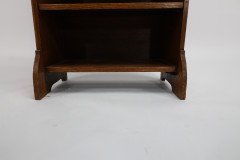 Liberty & Co., English Arts & Crafts Oak Bookcase, with Shaped Upper Details - Thumbnail 12