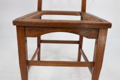 Two Glasgow-Style Arts & Crafts Oak Armchairs & a Single Matching Dining Chair - Thumbnail 30
