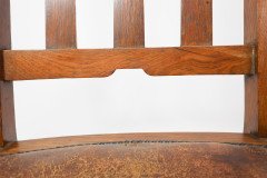 Two Glasgow-Style Arts & Crafts Oak Armchairs & Single Matching Dining Chair - Thumbnail 33
