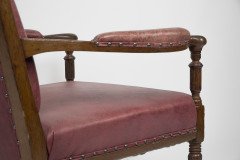 Henry William Batley Attributed, Jas. Shoolbred. Aesthetic Movement Oak Armchair - Thumbnail 12