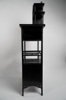 Heal's Attributed, Anglo-Japanese Ebonised Side Cabinet with Japanese Fretwork - Thumbnail 2