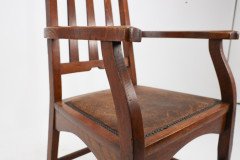 Two Glasgow-Style Arts & Crafts Oak Armchairs & Single Matching Dining Chair - Thumbnail 34