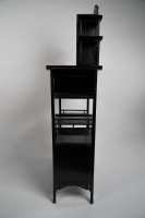 Heal's Attributed, Anglo-Japanese Ebonised Side Cabinet with Japanese Fretwork - Thumbnail 5
