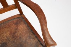 Two Glasgow-Style Arts & Crafts Oak Armchairs & a Single Matching Dining Chair - Thumbnail 38
