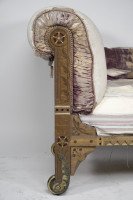 Leonard William Collmann, Exhibition Quality Gothic Revival Oak Chaise Lounge - Thumbnail 3