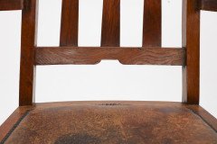 Two Glasgow-Style Arts & Crafts Oak Armchairs & Single Matching Dining Chair - Thumbnail 42