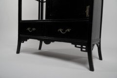 Heal's Attributed, Anglo-Japanese Ebonised Side Cabinet with Japanese Fretwork - Thumbnail 18