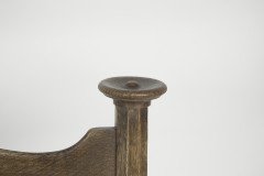 Liberty & Co., Style of C. F. A. Voysey. A Pair of Oak Rush Seat Ladderback Armchairs - Thumbnail 5