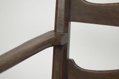 Liberty & Co., Style of C. F. A. Voysey. A Pair of Oak Rush Seat Ladderback Armchairs - Thumbnail 11