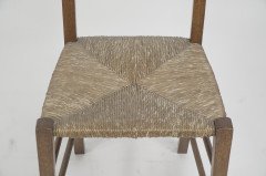 Liberty & Co., a Pair of Arts & Crafts Oak Rush Seat Chairs Inlaid with Pewter Hearts - Thumbnail 8