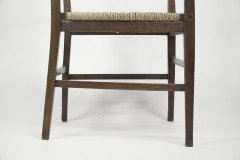 Liberty & Co., Style of C. F. A. Voysey. A Pair of Oak Rush Seat Ladderback Armchairs - Thumbnail 19
