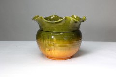 Bretby. A Large English Arts & Crafts Planter with Green Fading to Yellow Body - Thumbnail 3