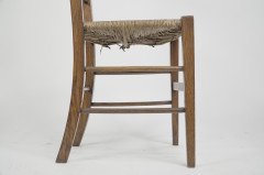 Liberty & Co., a Pair of Arts & Crafts Oak Rush Seat Chairs Inlaid with Pewter Hearts - Thumbnail 11