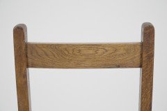 Liberty & Co., a Pair of Arts & Crafts Oak Rush Seat Chairs Inlaid with Pewter Hearts - Thumbnail 12