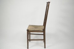 Liberty & Co., Style of C. F. A. Voysey. A Pair of Oak Rush Seat Ladderback Armchairs - Thumbnail 28