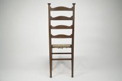 Liberty & Co., Style of C. F. A. Voysey. A Pair of Oak Rush Seat Ladderback Armchairs - Thumbnail 29