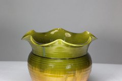 Bretby. A Large English Arts & Crafts Planter with Green Fading to Yellow Body - Thumbnail 13