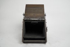 Dr. C. Dresser, attributed. Aesthetic Movement Walnut Coal Scuttle with Stylized Mounts - Thumbnail 7