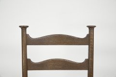 Liberty & Co., Style of C. F. A. Voysey. A Pair of Oak Rush Seat Ladderback Armchairs - Thumbnail 33