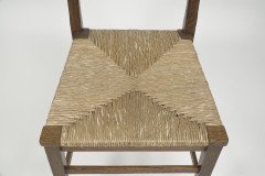 Liberty & Co., Style of C. F. A. Voysey. A Pair of Oak Rush Seat Ladderback Armchairs - Thumbnail 34
