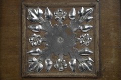 Dr. C. Dresser, attributed. Aesthetic Movement Walnut Coal Scuttle with Stylized Mounts - Thumbnail 9