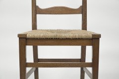 Liberty & Co., Style of C. F. A. Voysey. A Pair of Oak Rush Seat Ladderback Armchairs - Thumbnail 35