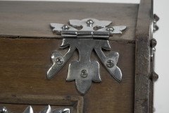 Dr. C. Dresser, attributed. Aesthetic Movement Walnut Coal Scuttle with Stylized Mounts - Thumbnail 10