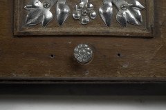 Dr. C. Dresser, attributed. Aesthetic Movement Walnut Coal Scuttle with Stylized Mounts - Thumbnail 11