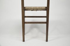 Liberty & Co., Style of C. F. A. Voysey. A Pair of Oak Rush Seat Ladderback Armchairs - Thumbnail 40