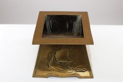 Margaret Gilmour, attributed. An Arts & Crafts Brass Planter Depicting a Galleon - Thumbnail 13