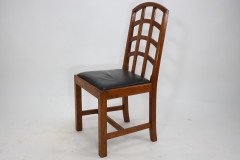 Ambrose Heal for Heal's. Arts & Crafts Oak Lattice Back Desk Chair - Thumbnail 5