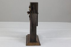 Glasgow School Patinated Brass Clock with Mother-of-Pearl Inlay c.1900 - Thumbnail 2